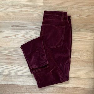 Frame crushed velvet jeans